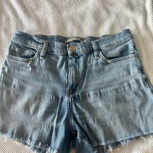 Hudson Jeans Blue Jean Shorts with Frayed Hem